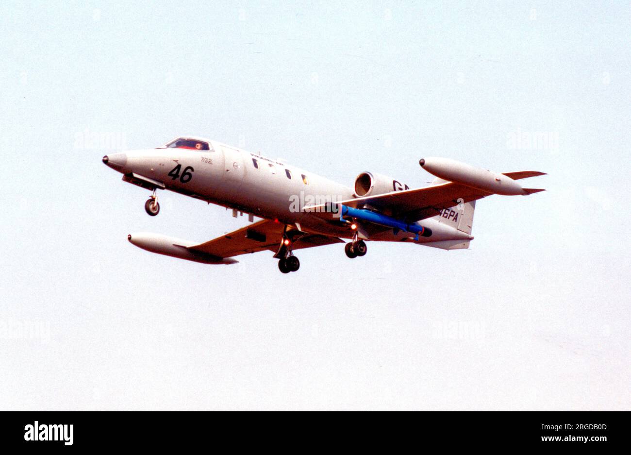 Learjet 35 N546PA (msn 35-045) der Phoenix Air Group, konfiguriert für Ziel- und elektronische Kampftraining. Datum: Ca. 1990 Stockfoto