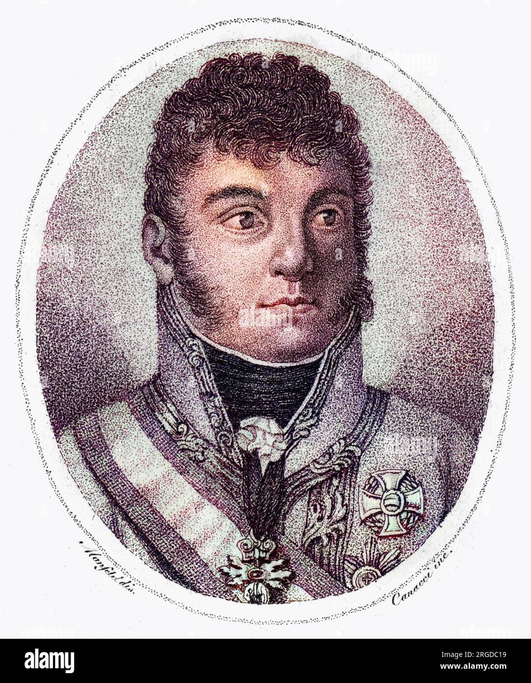 KARL PHILIPP, furst von SCHWARZENBERG, österreichischer Oberbefehlshaber während der Napoleonischen Kriege. Stockfoto