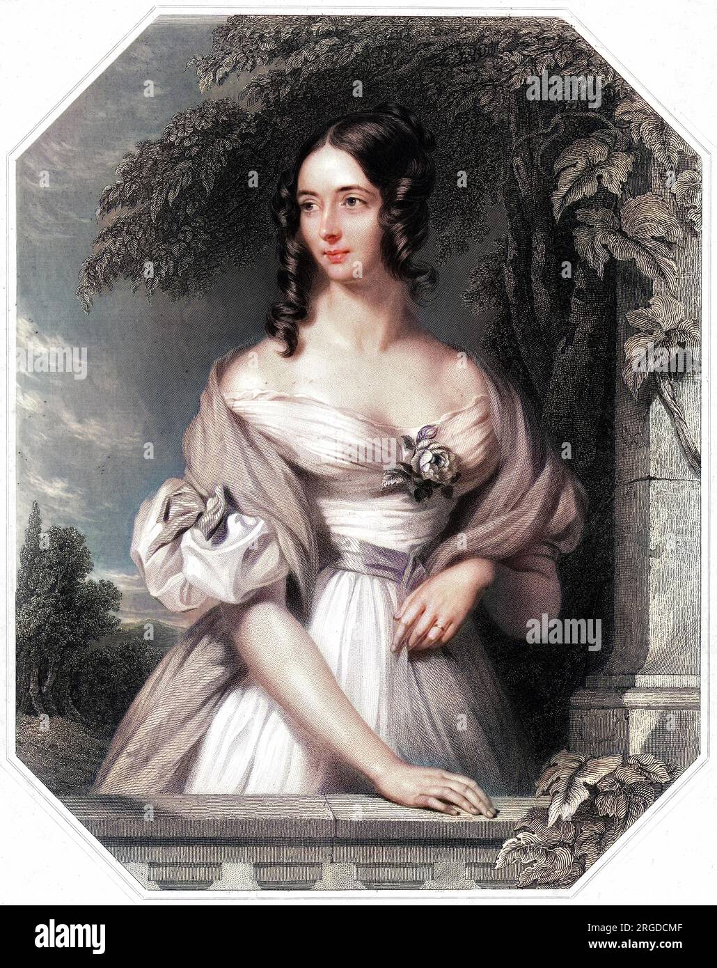 EMILY HARRIET (Nee Kerrison) Gräfin STANHOPE (1813-1873), Ehefrau von Philip Henry, Fünfter earl Stockfoto