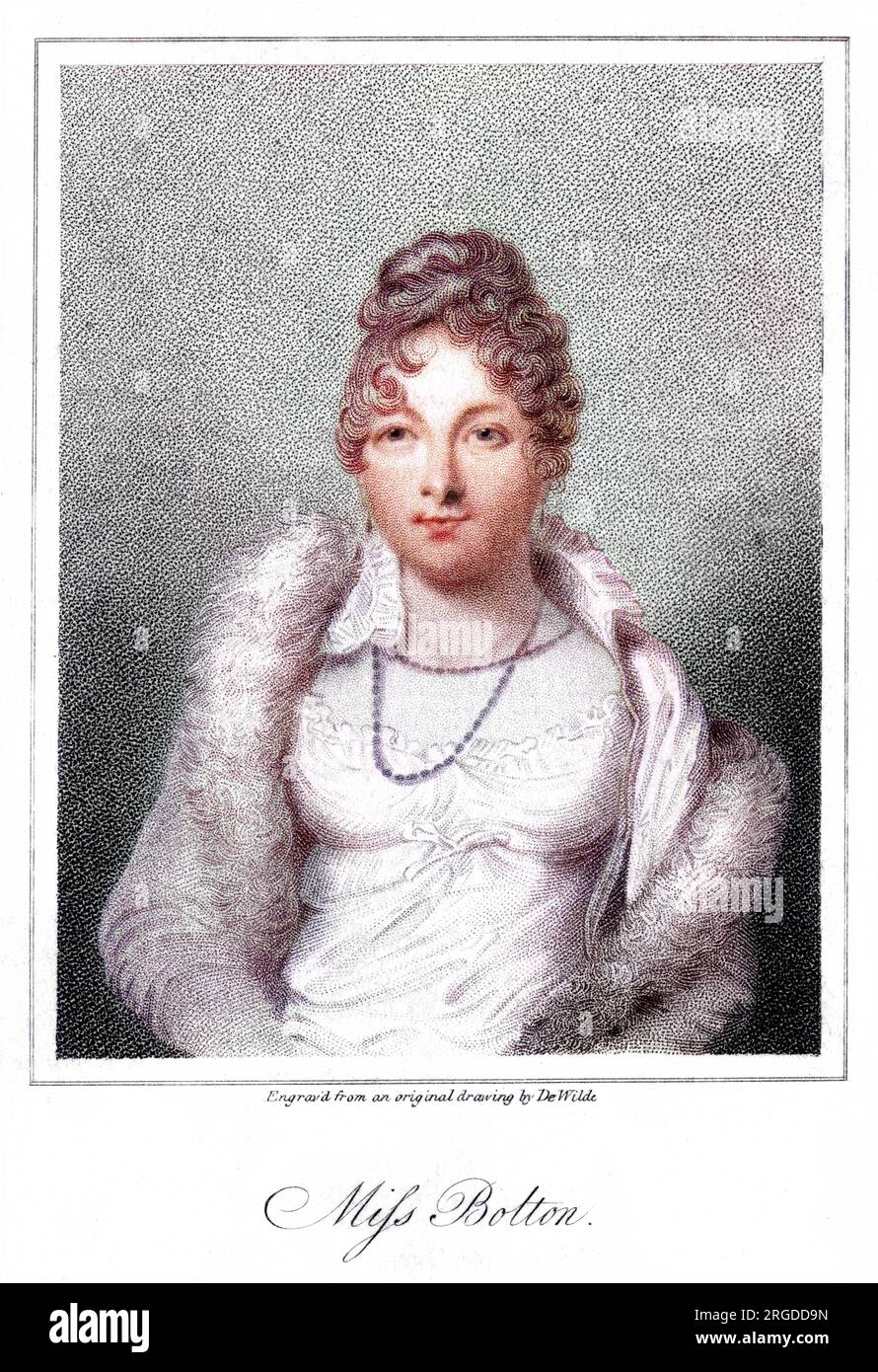 MARY CATHERINE (Nee Bolton) Lady THURLOW (1790 - 1830), Schauspielerin, Ehefrau von Edward, zweiter Baron T.. Stockfoto