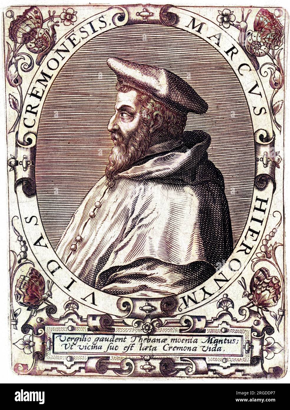 MARCO GIROLAMO (HIERONYMUS) VIDA, italienischer Kirchenmann, Bischof von Alba und Dichter Stockfoto