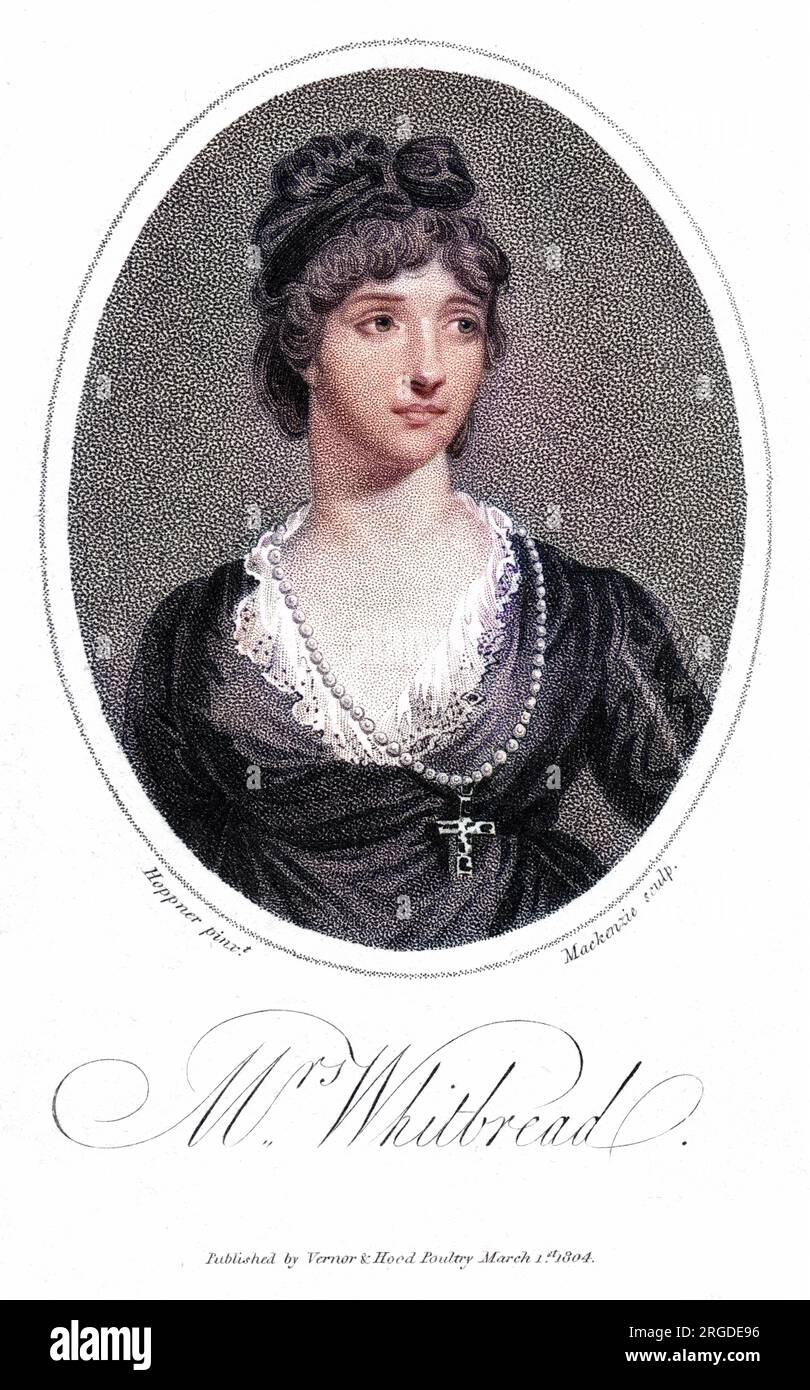 ELIZABETH WHITBREAD, Ehefrau von Samuel W., Brauerin und Staatsmann Stockfoto