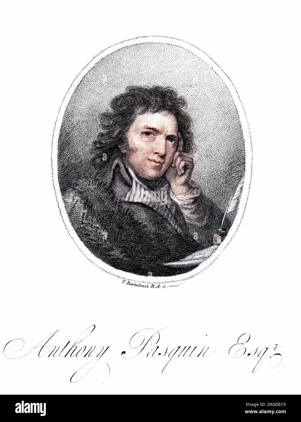JOHN WILLIAMS, Schriftsteller, der das nom-de-plume von „Anthony Pasquin“ verwendet Stockfoto