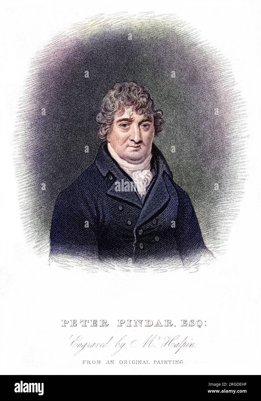 JOHN WOLCOT-Autor, mit dem nom-de-plume "Peter Pindar". Stockfoto