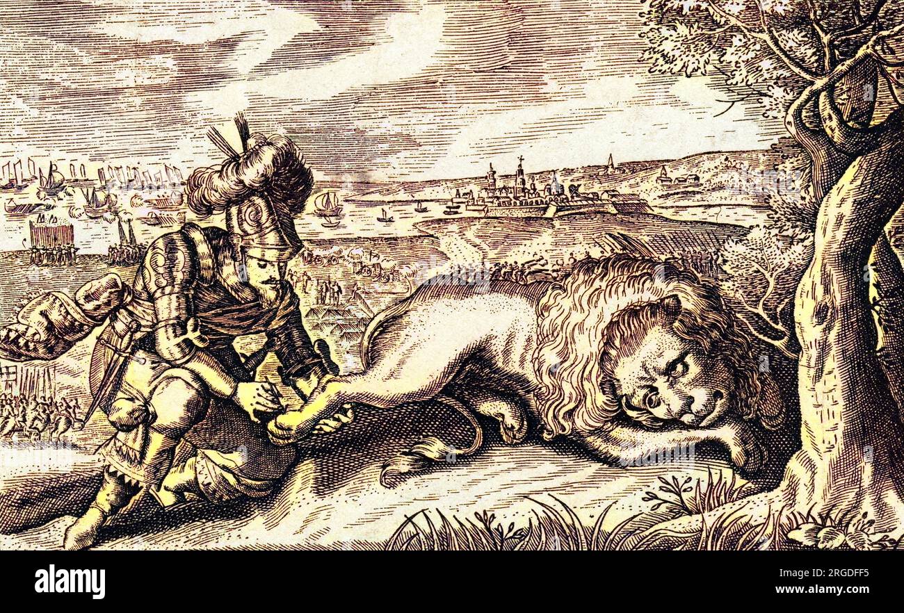 Allegorie über die Übergabe von Ostende an die Spanier unter General Spinola. Stockfoto