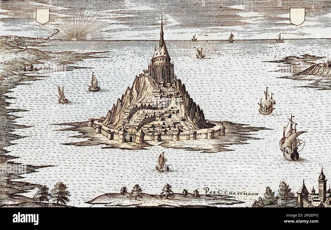 Sainct-Michel, wie es im 17. Jahrhundert erschien. Stockfoto