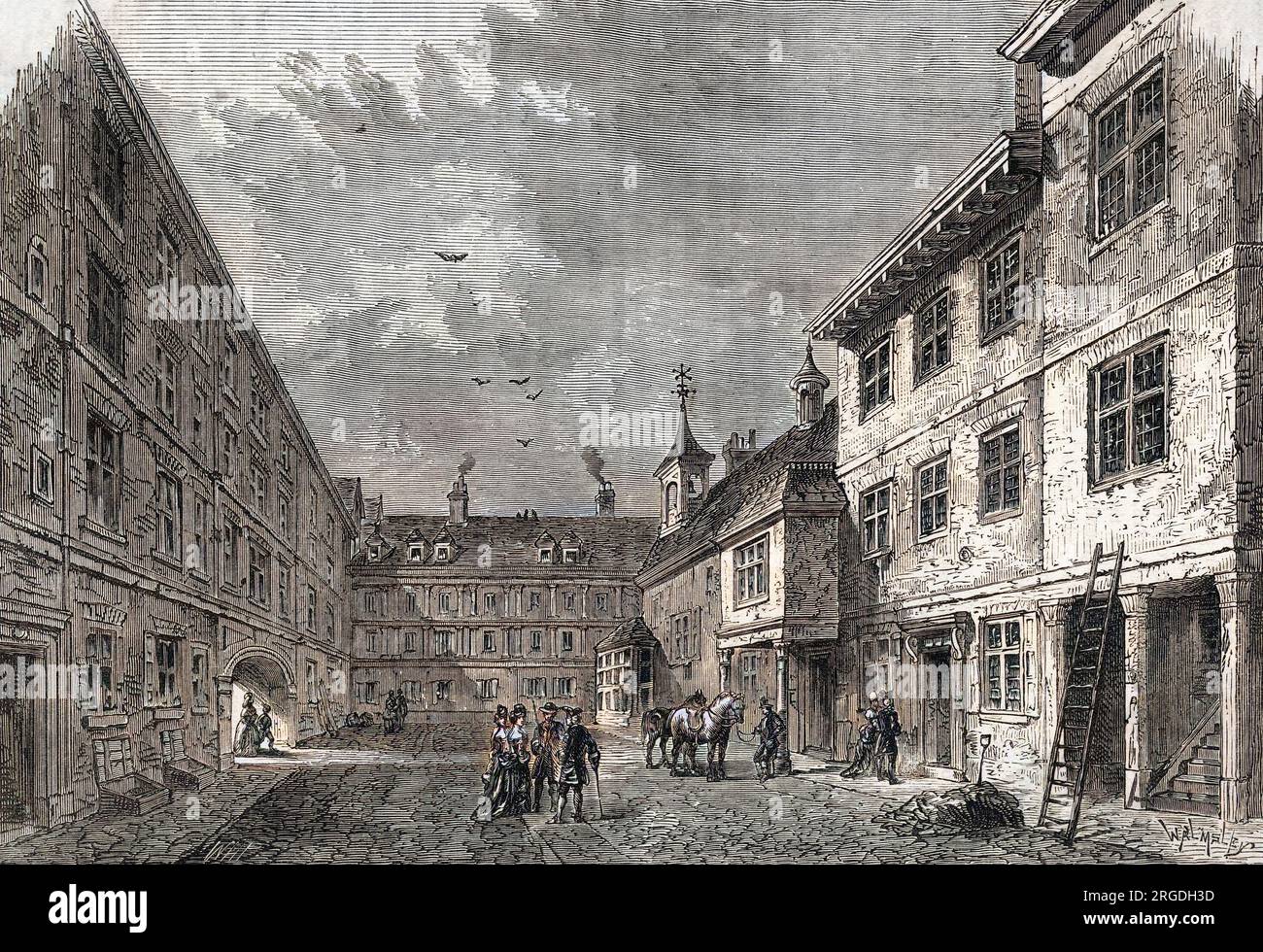 Das Innere des Furnival's Inn im 18. Jahrhundert. Stockfoto