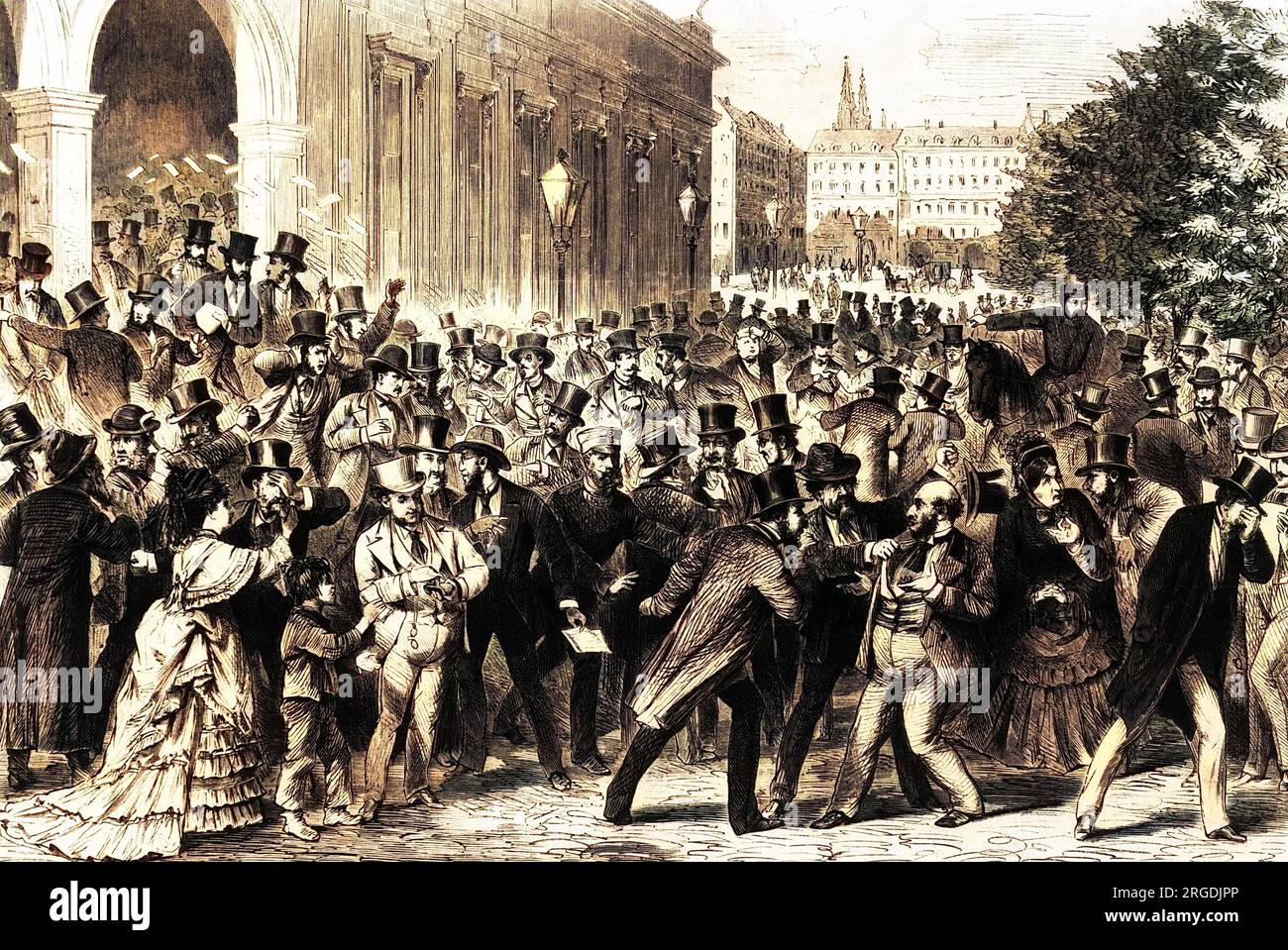 Das Scheitern der Wiener Börse am 9. Mai 1873. Stockfoto