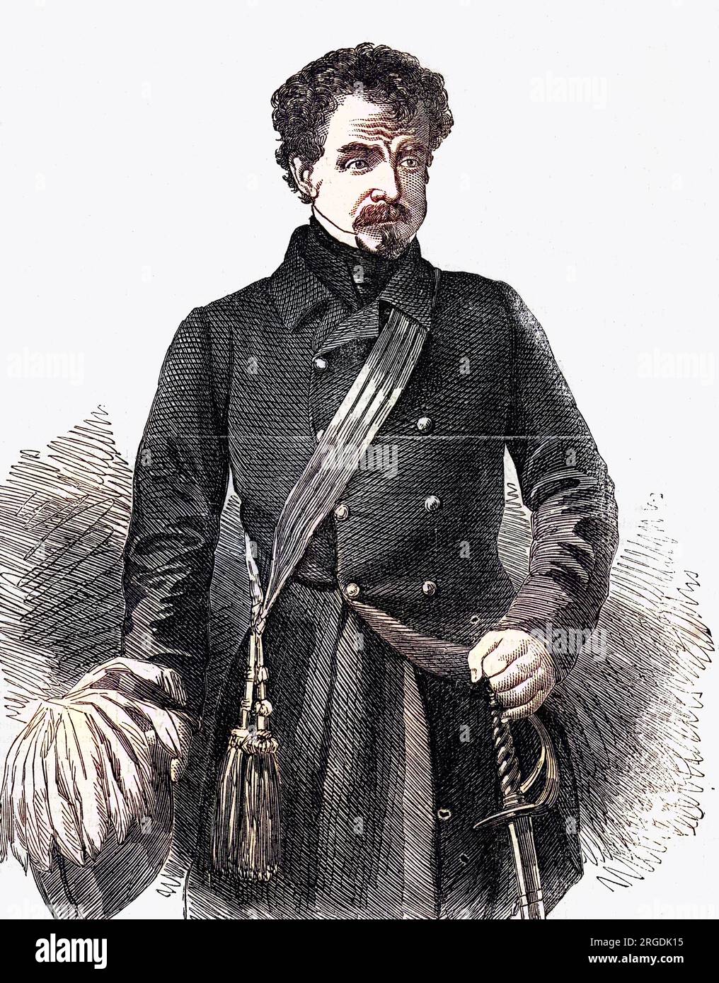 Sir Colin Campbell (1792-1865), Kommandant der Schweren Brigade, 93. Highlanders, bekannt für ihre Aktionen während der Schlacht von Balaclava, Krimkrieg, 1854-6. In der Schlacht von Balaklava führte Campbell die Highlanders erfolgreich mit Mut und Opportunismus gegen eine überlegene Anzahl russischer Truppen an. Stockfoto