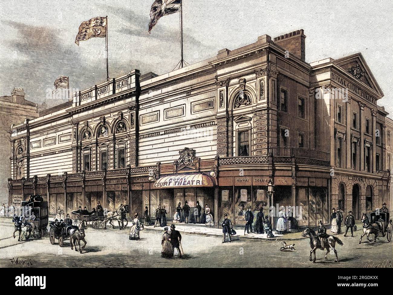 Das Royal Court Theatre, Liverpool, 1887. Zuvor Cookes Royal Amphitheatre of Arts in der Great Charlotte Street. Stockfoto