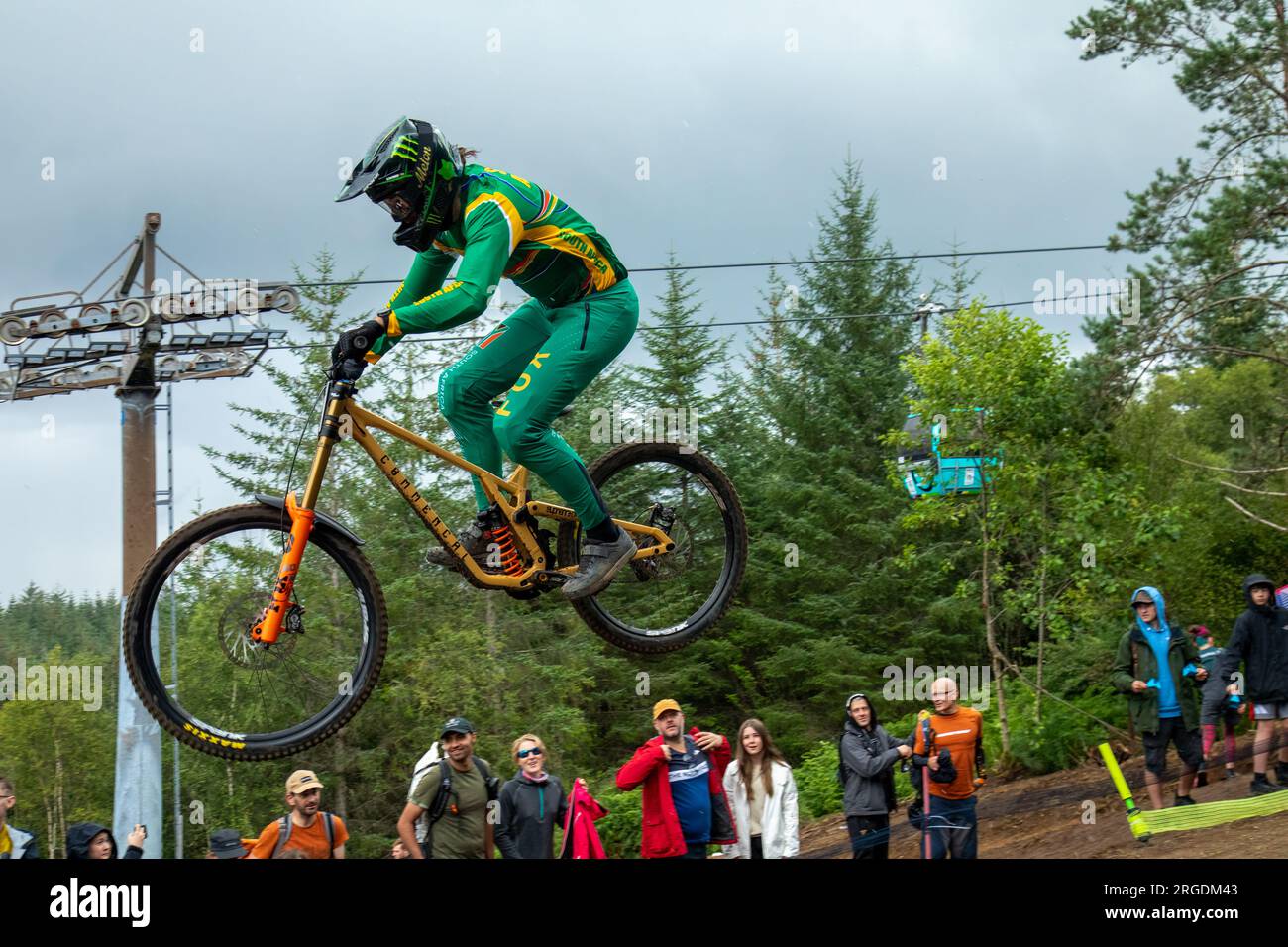 Fort William Downhill Mountain Bike Meisterschaften Stockfoto