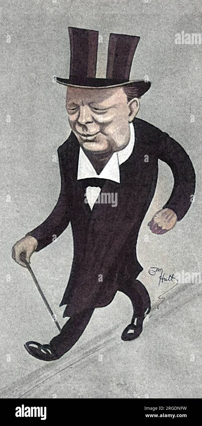 Winston Churchill (1874 - 1965), britischer Staatsmann, abgebildet zu der Zeit, als er das Amt des Ersten Herrn der Admiralität innehatte. Stockfoto