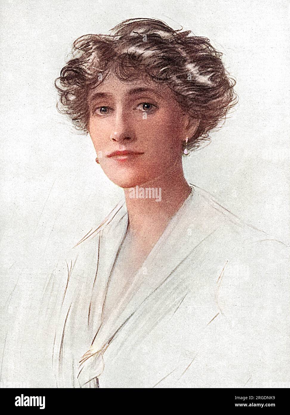 Frau George Lloyd, ehemals Miss Blanche Lascelles, Ehefrau von George Ambrose Lloyd, 1. Baron Lloyd von Dolobran, der im Oktober 1918 zum Gouverneur von Bombay ernannt wurde. Sie war die Tochter des ehrenwerten Frederick Lascelles, Lord Harewoods jüngerer Bruder, und so verbunden mit Prinzessin Mary, die Viscount Lascelles 1922 heiratete. Stockfoto