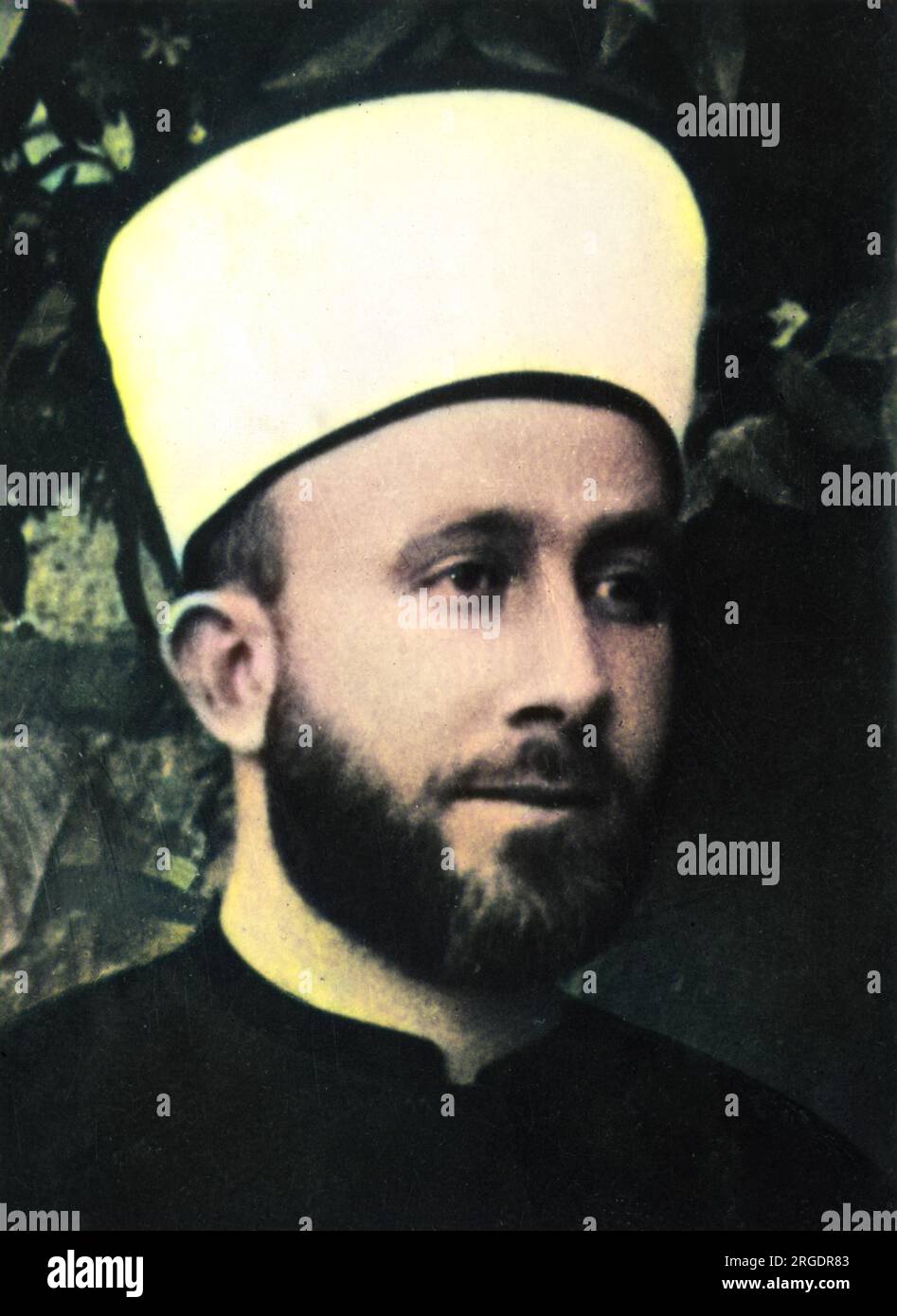 MOHAMMED AMIN (HAJ) AL-HUSSEINI Grand Mufti von Jerusalem von 1921 bis 1950er. Stockfoto