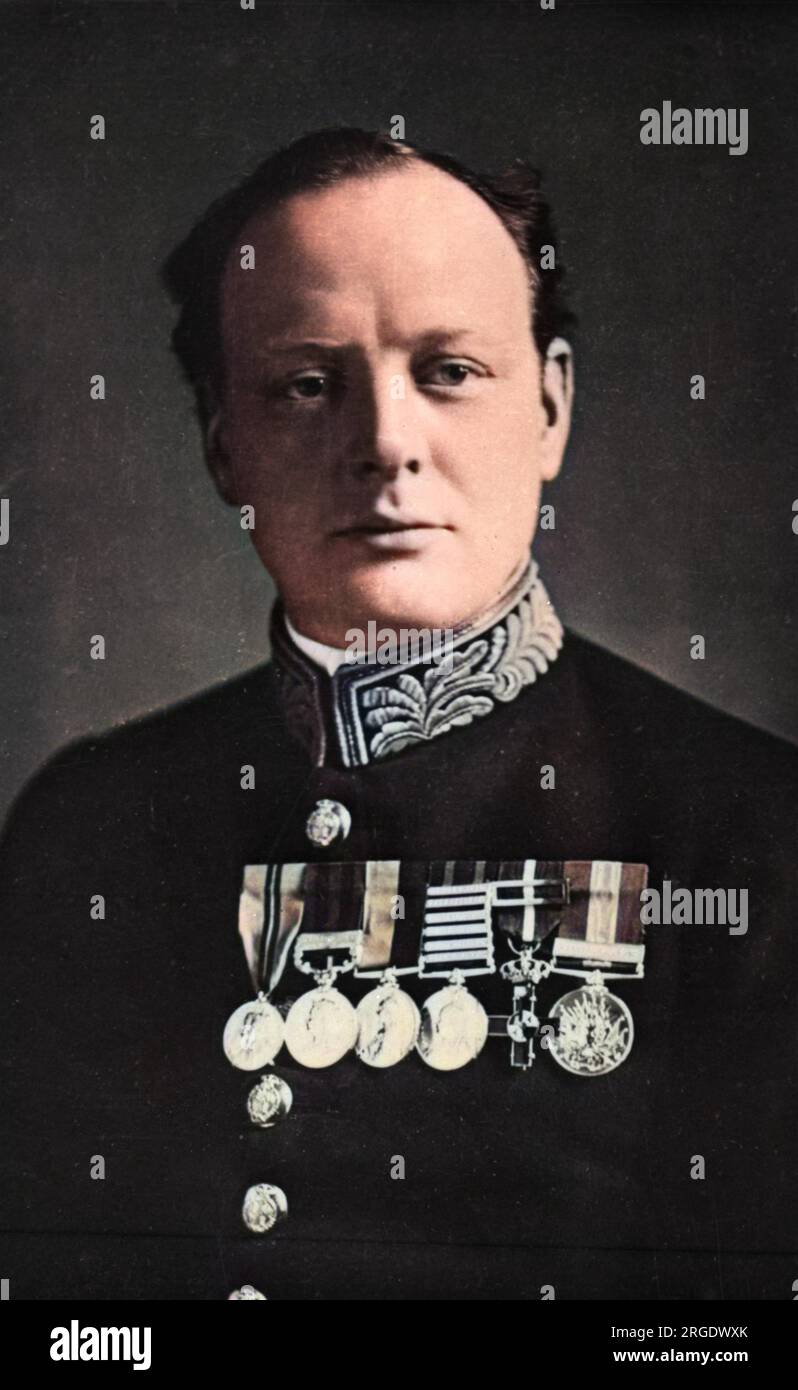 Porträt von Sir Winston Churchill Stockfoto