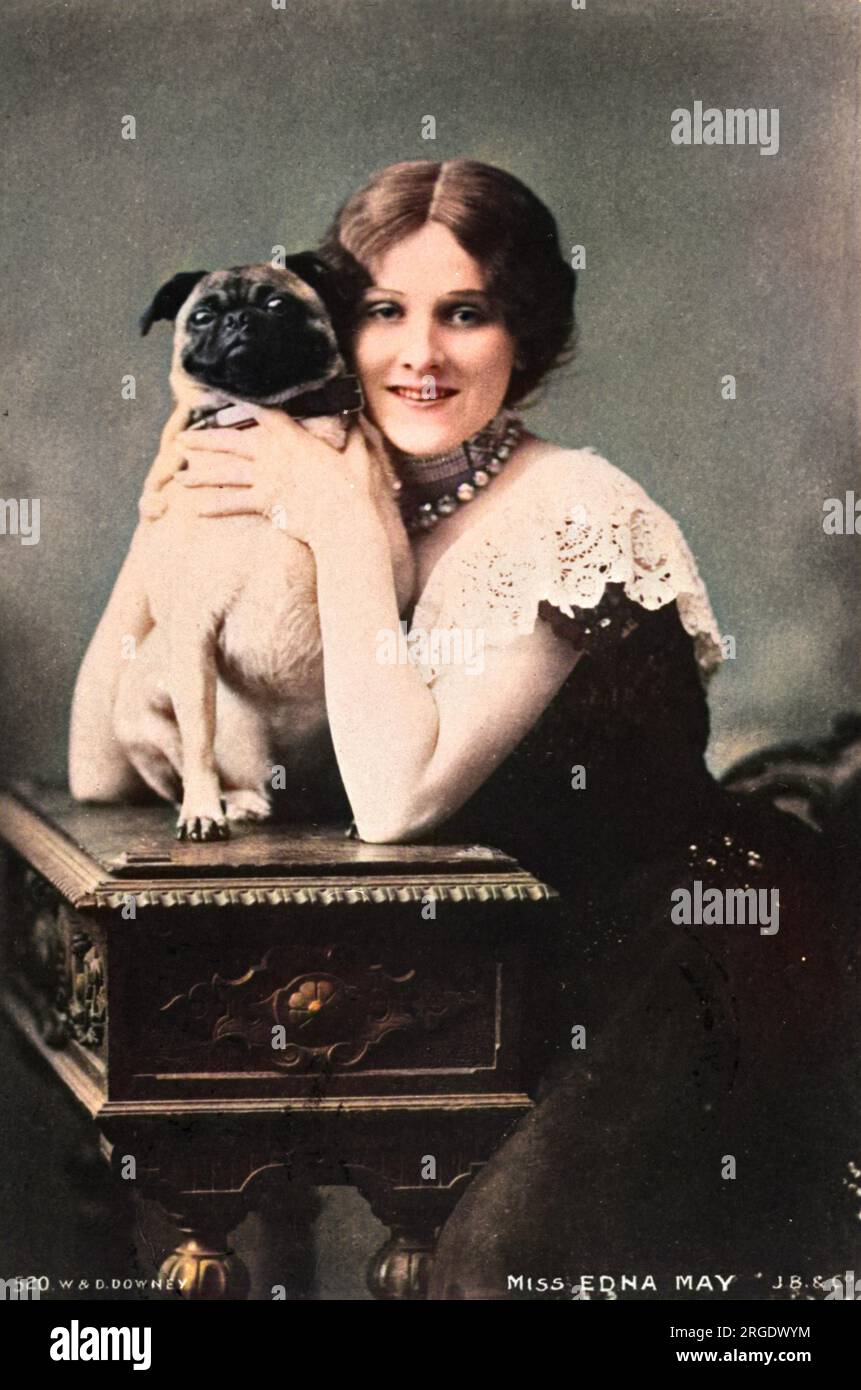 Porträtfoto mit Miss Edna May, amerikanische Schauspielerin und Sängerin. Stockfoto