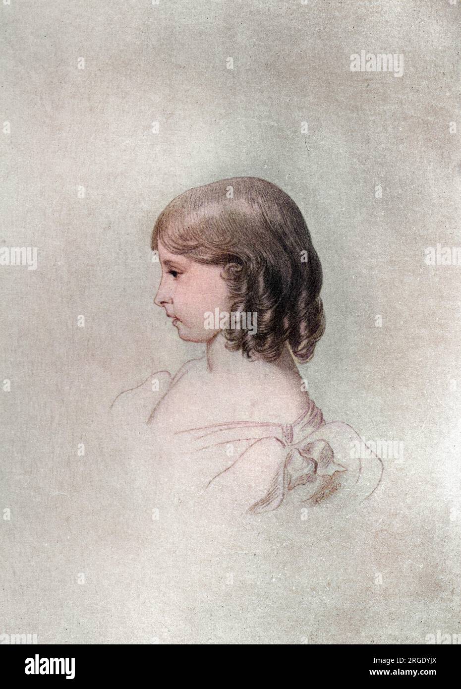 Königin Victoria von Großbritannien (1819-1901), im Alter von etwa zehn Jahren. Stockfoto