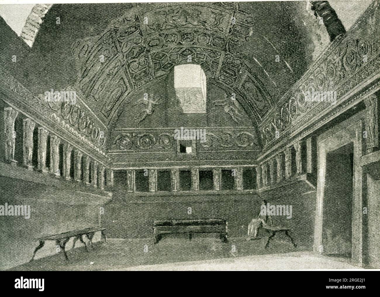 Heißes Zimmer, Öffentliche Bäder, Pompeji, Italien Stockfoto