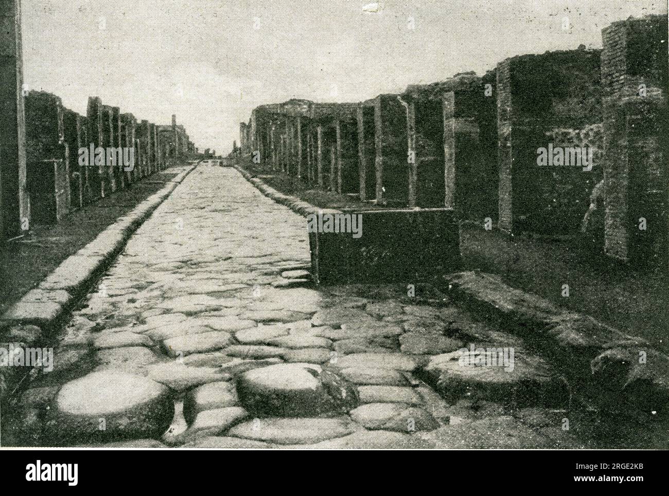 Ausgegrabene Straße In Pompeji, Italien Stockfoto