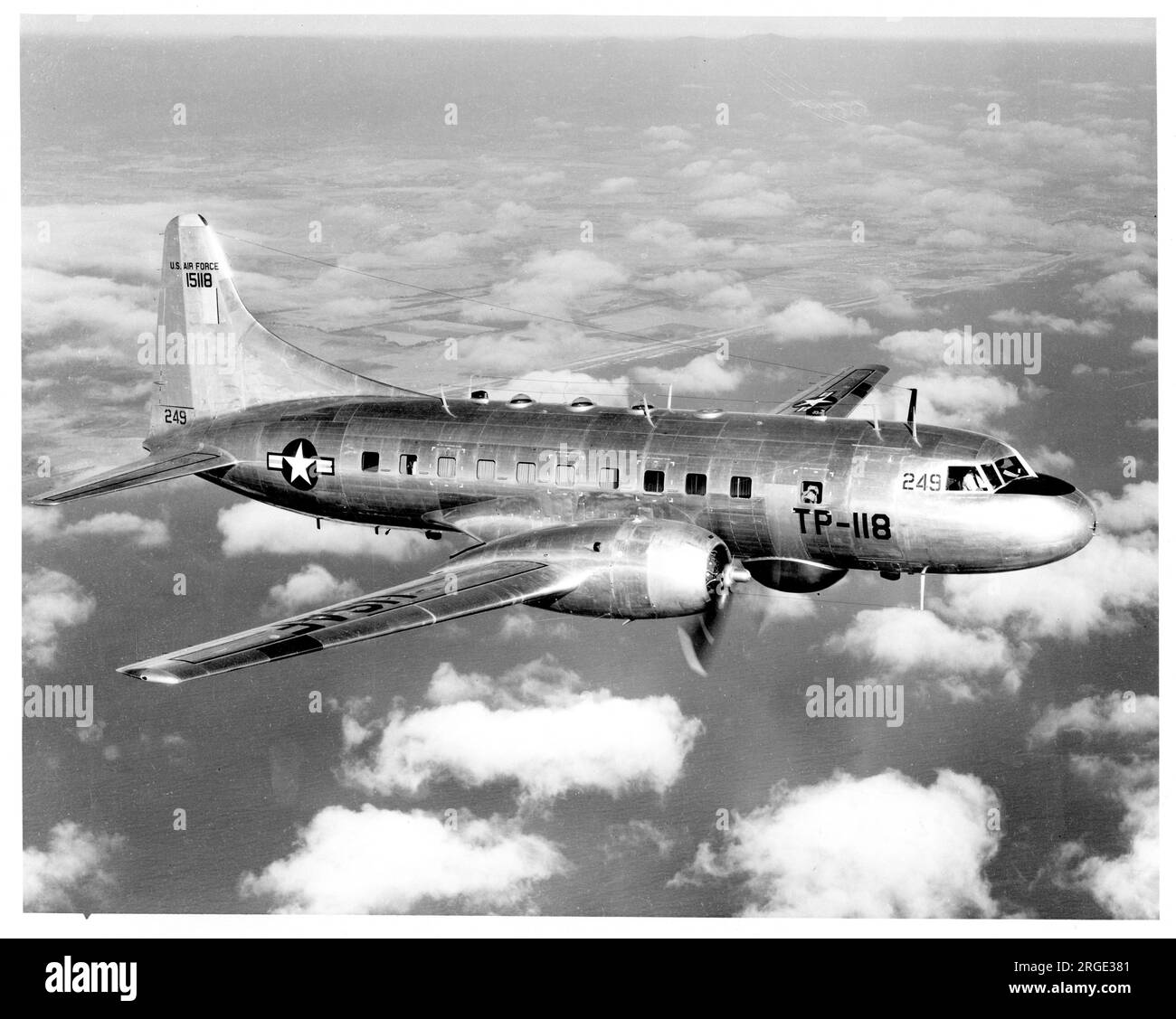 United States Air Force â€“ Convair T-29B-CO 51-5118 (MSN 249, Modell 240-27) Stockfoto