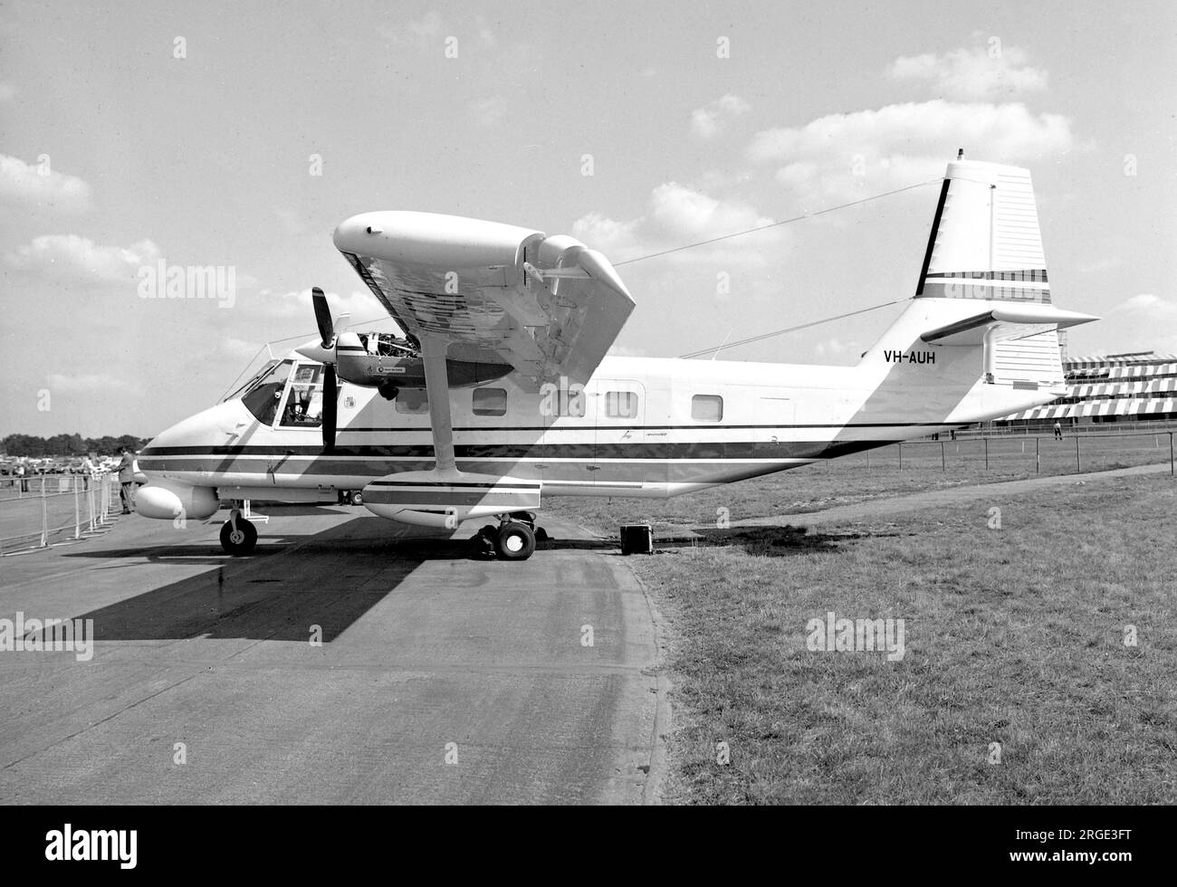 Staatliche Flugzeugfabriken GAF N.22B Nomad VH-AUH (msn 4) auf der SBAC Farnborough Airshow vom 3-10. September 1978. Stockfoto
