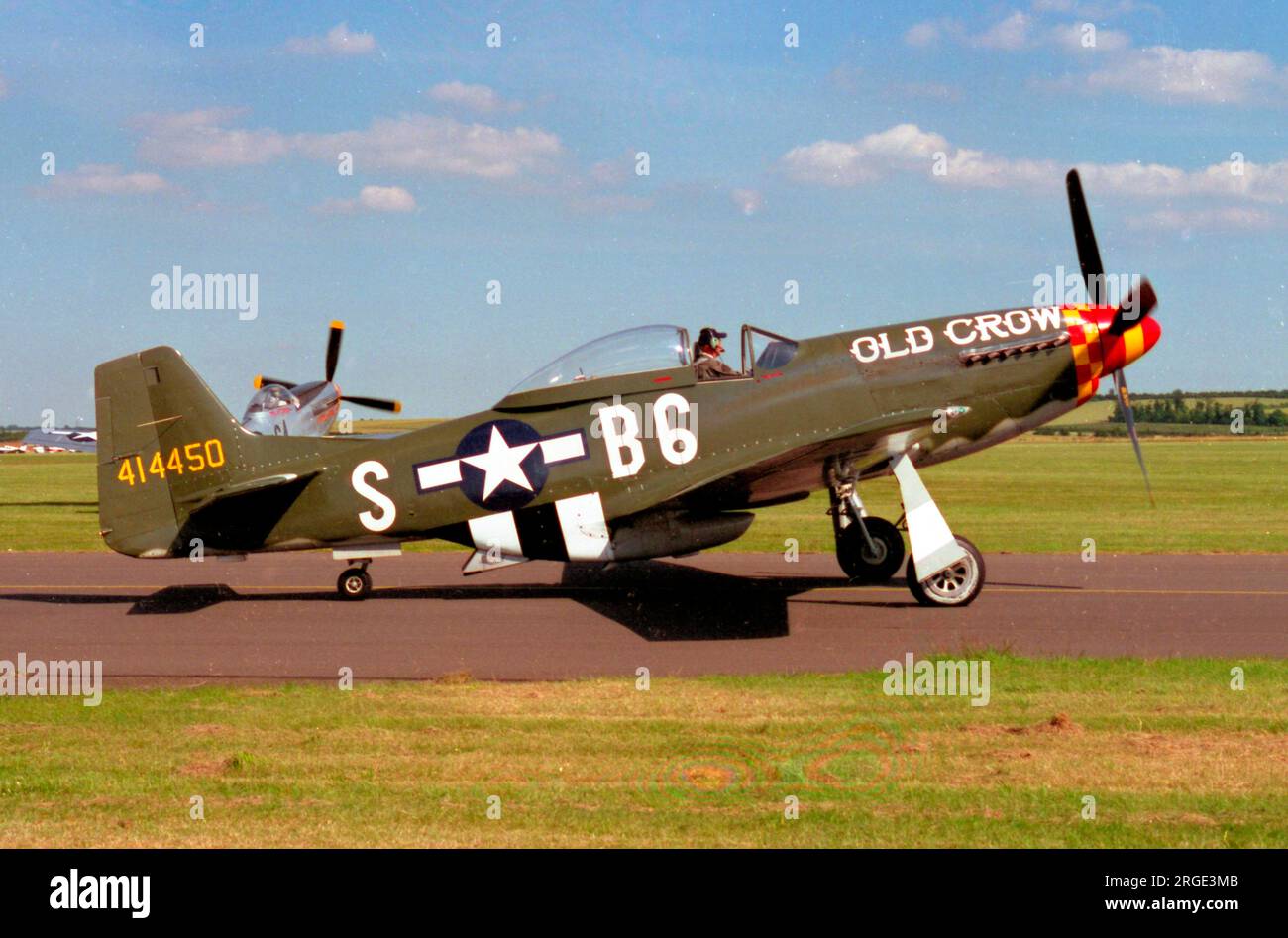 Nordamerikanische P-51D Mustang N167F „Old Crow“ (msn 122-40417) in Duxford. Stockfoto