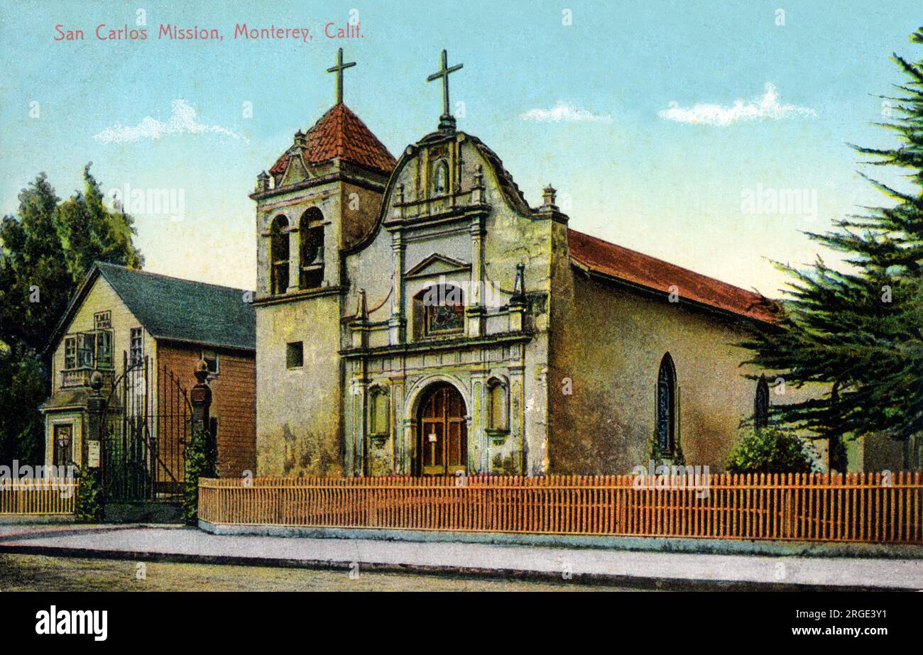San Carlos Mission, Monterey, Kalifornien, USA Stockfoto