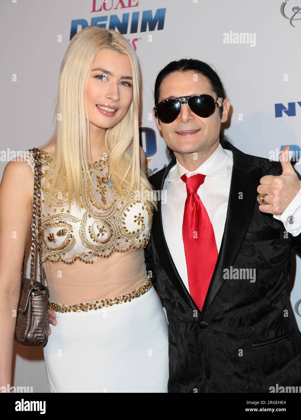 AUGUST 7th 2023 Actor Corey Feldman and his wife fashion model