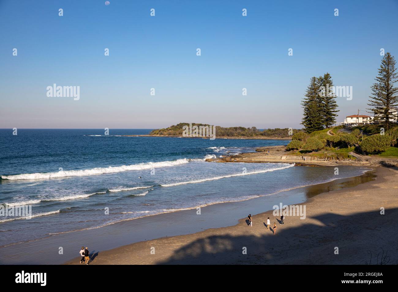 Yamba Küstenstadt an der Mündung des Clarence River an der Nordküste von New South Wales, Australien, Winter 2023 Stockfoto
