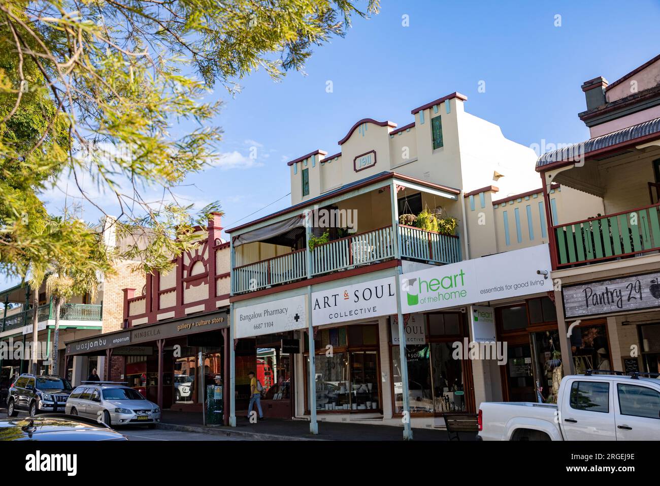 Bungalow Australien, regionale australische Stadt in der Region Northern Rivers von New South Wales, Australien Stockfoto