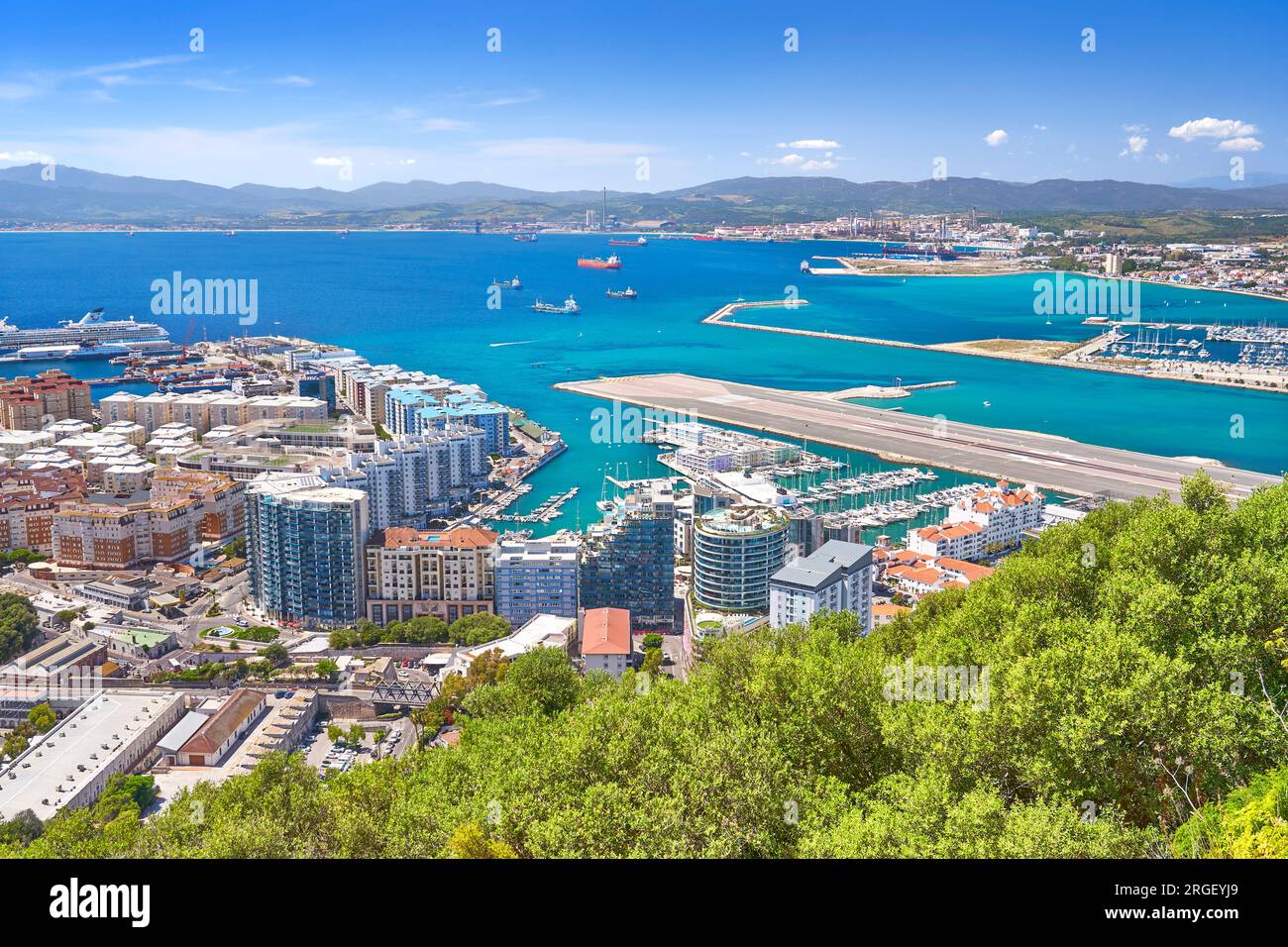 Panoramablick über Gibraltar, Europa Stockfoto