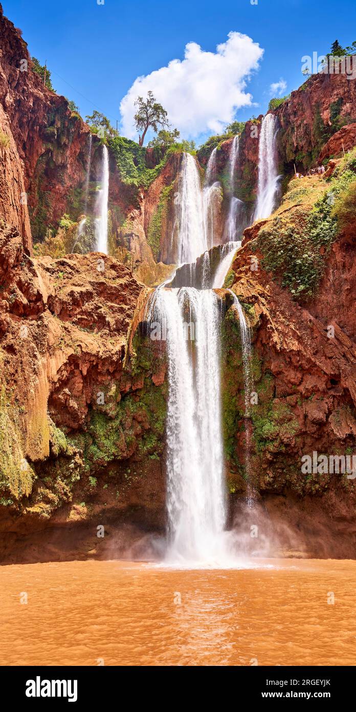 Ouzoud Wasserfälle, Beni Mellal, Marokko, Afrika Stockfoto