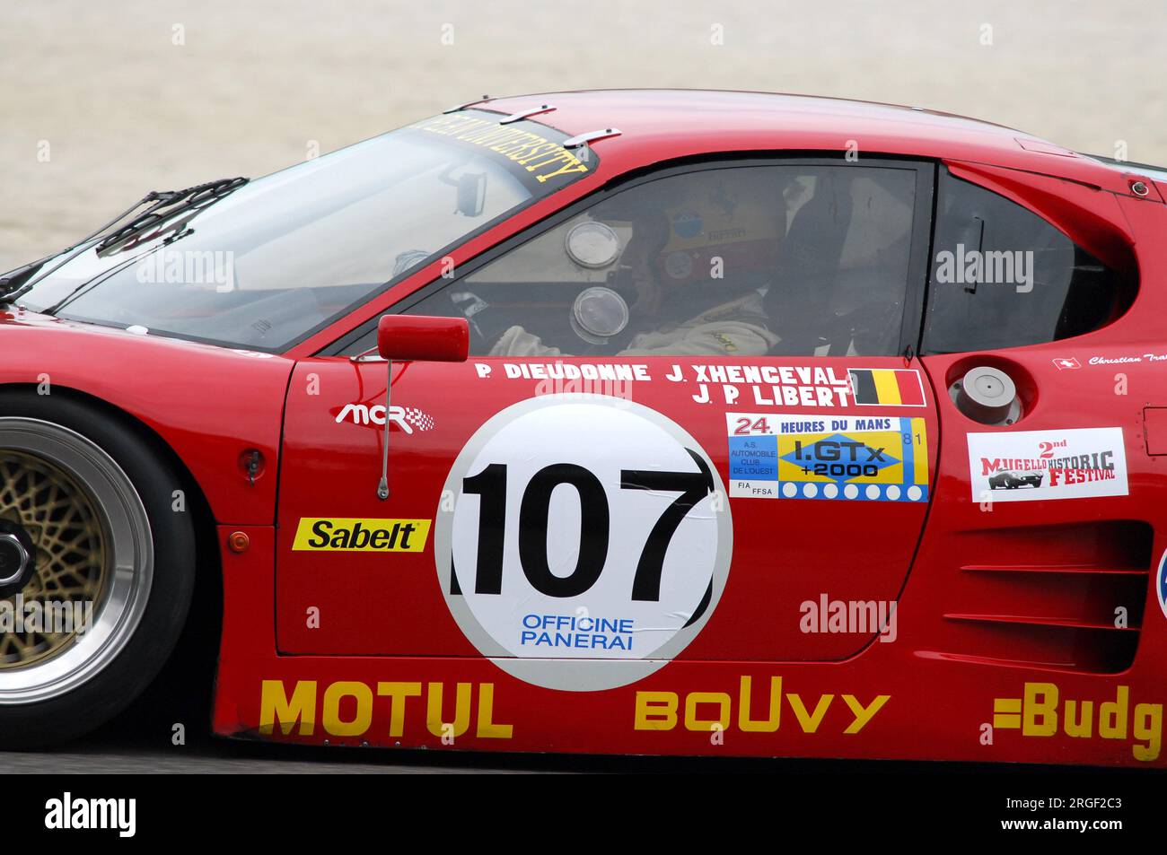 Scarperia, Mugello 5. märz 2008: Unbekannt fährt Ferrari 512 BB LM Jahr 1979 während des Trainings auf dem Mugello Circuit. Italien Stockfoto