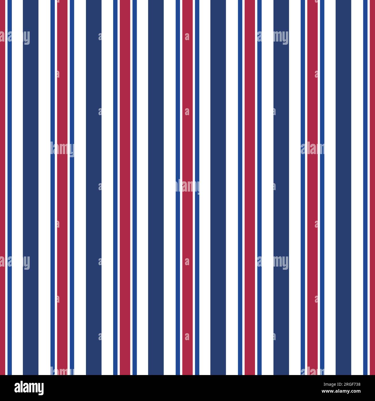 Blau und rot gestreiftes Hemd oder Bluse. Nahtloses lineares Vektordesign, geeignet für Mode, Inneneinrichtung und Schreibwaren. Stock Vektor