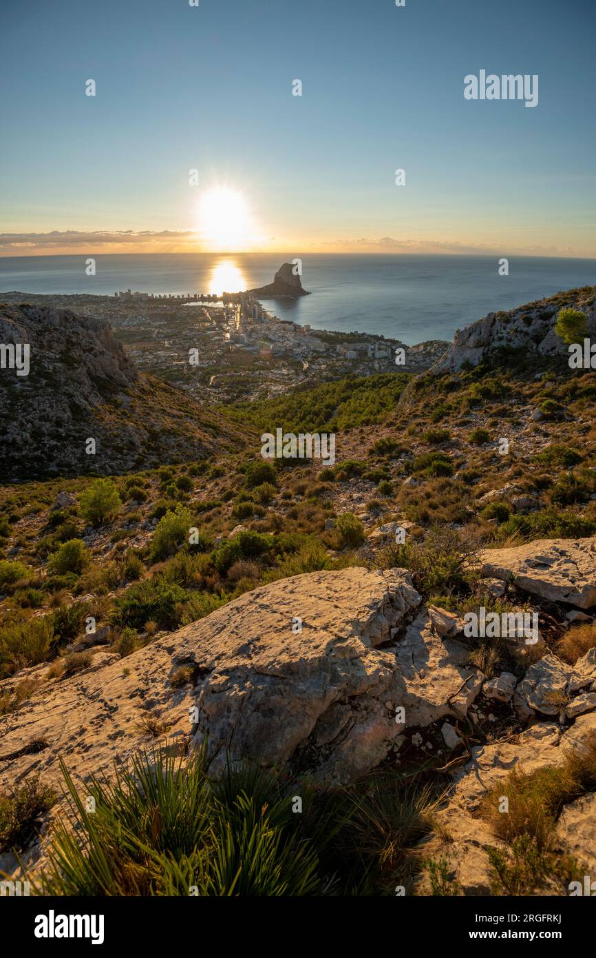 Penyal d'IFAC aus dem Berg Olta, Costa Blanca, Alicante, Spanien - Stockfoto Stockfoto