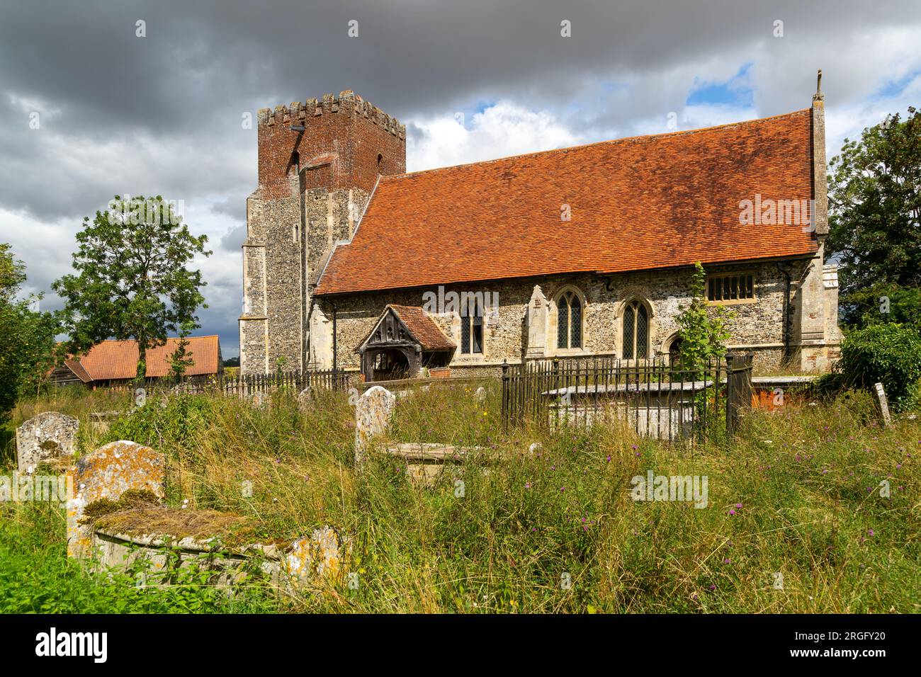 Dorfpfarrkirche All Saints, Little Wenham, Suffolk, England, Großbritannien Stockfoto