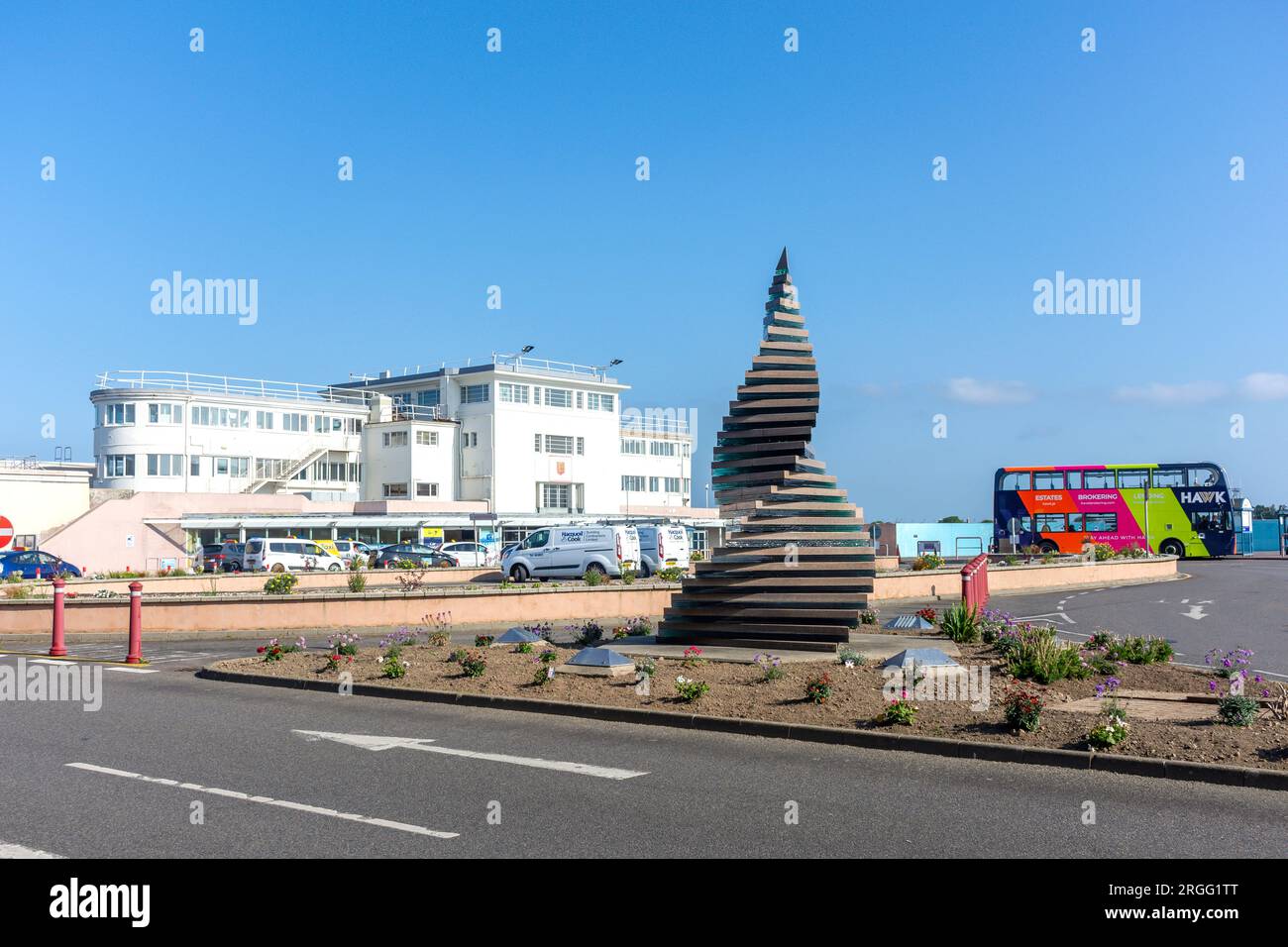 Das alte Terminalgebäude am Jersey International Airport, St. Peter, Jersey, Kanalinseln Stockfoto