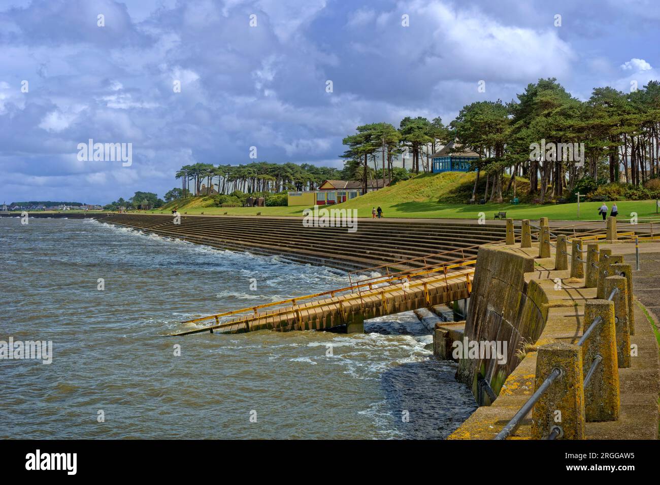 Am Ufer von Silloth auf dem Solway Firth in Cumbria, England. Stockfoto