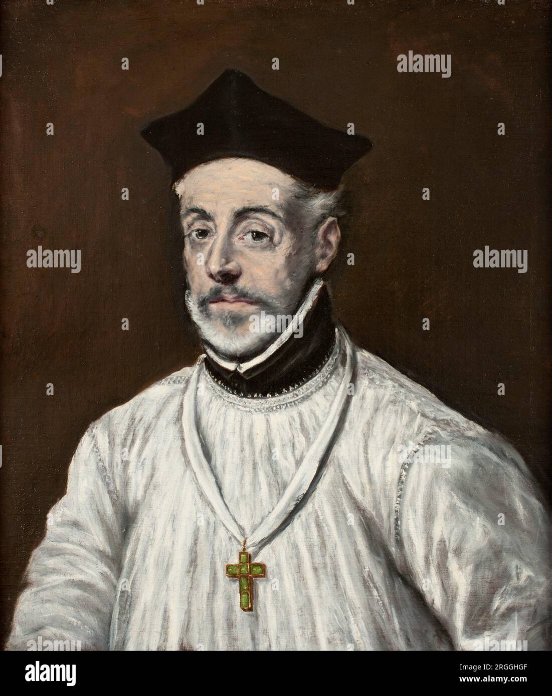 Porträt von Diego de Covarrubias y Leiva circa 1600 von El Greco Stockfoto