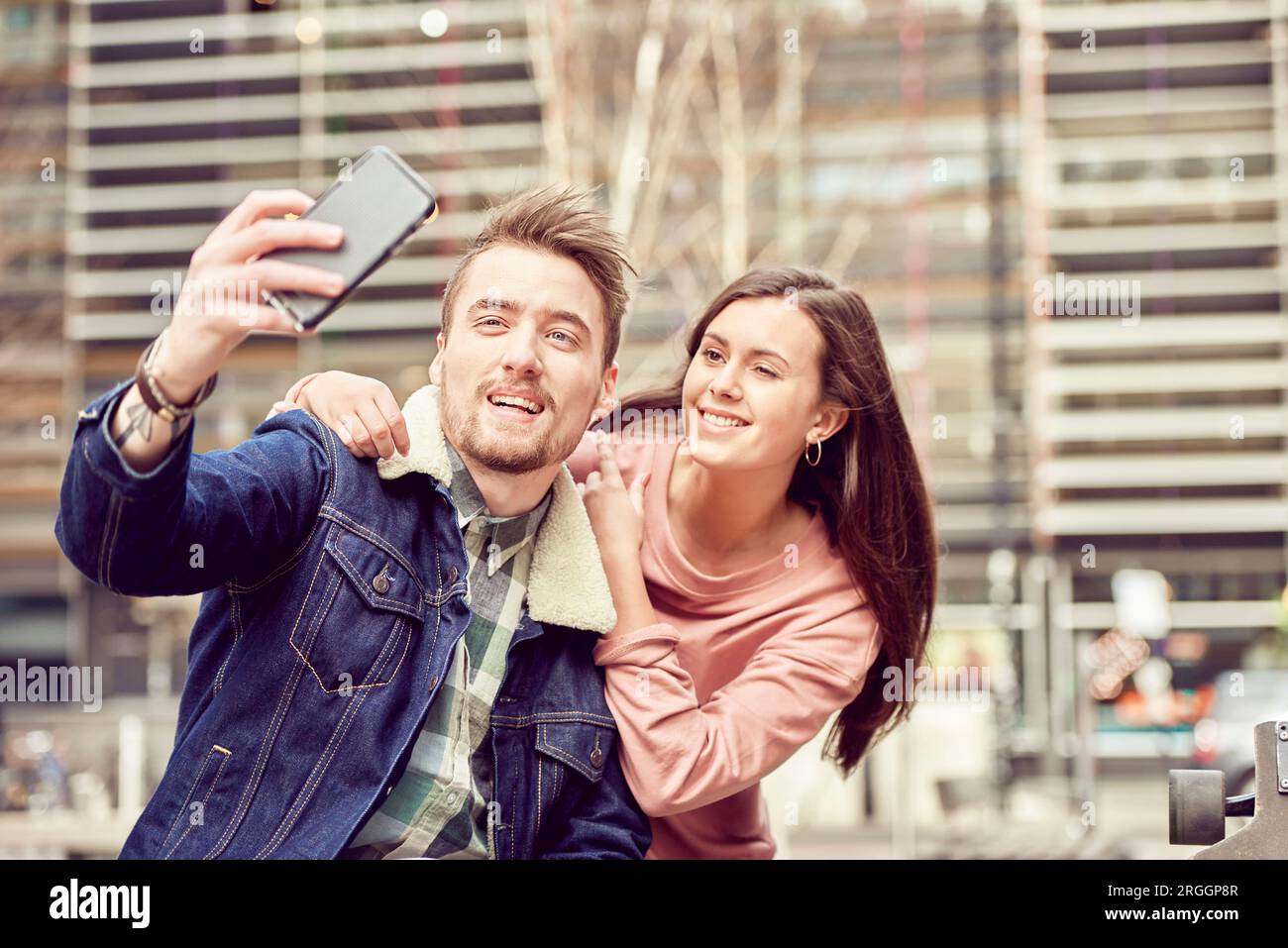 Teenage Paar selfie zusammen Stockfoto