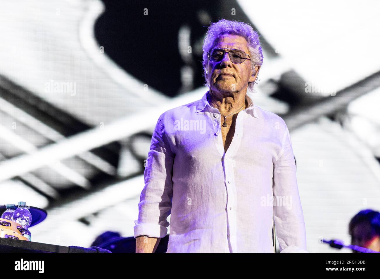 FLORENZ, ITALIEN - 17. JUNI: Roger Daltrey von der WHO tritt am 17. Juni 2023 in Florenz, Italien, auf der Firenze Rocks 2023 auf. (Foto: Roberto Finizio/NurPhoto) Stockfoto