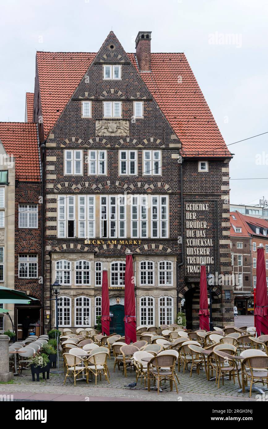 Becks am Markt im Zentrum von Bremen Stockfoto