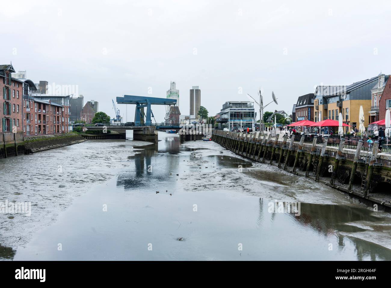 Der Hafen von Husum in Schleswig-Holstein Stockfoto