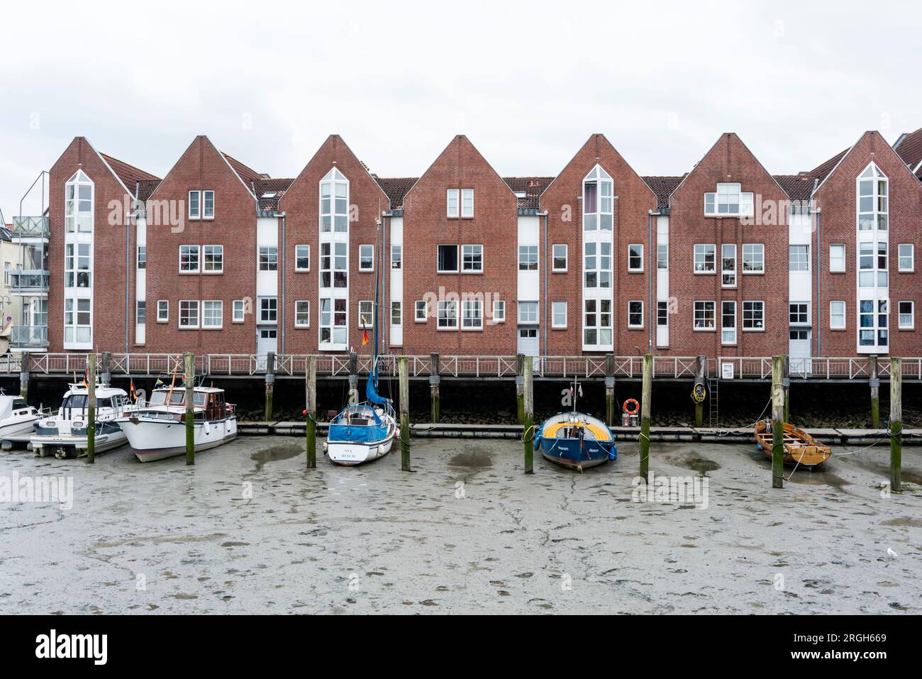 Der Hafen von Husum in Schleswig-Holstein Stockfoto