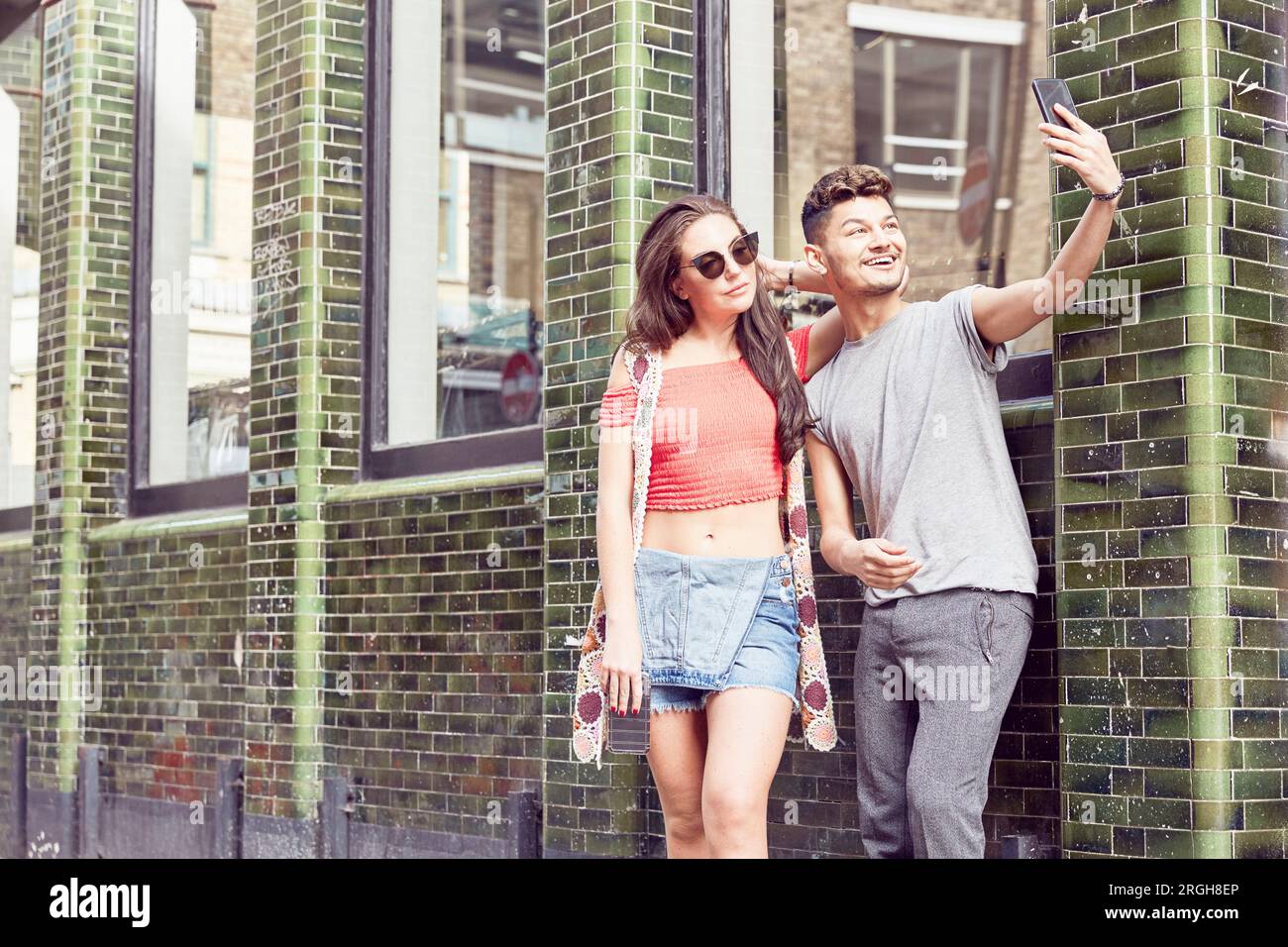 Teenage Paar selfie zusammen Stockfoto