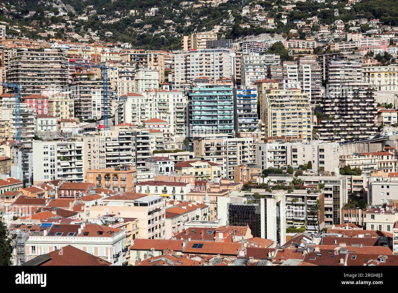 Stadtbild von Port Hercule, Monaco. Stockfoto