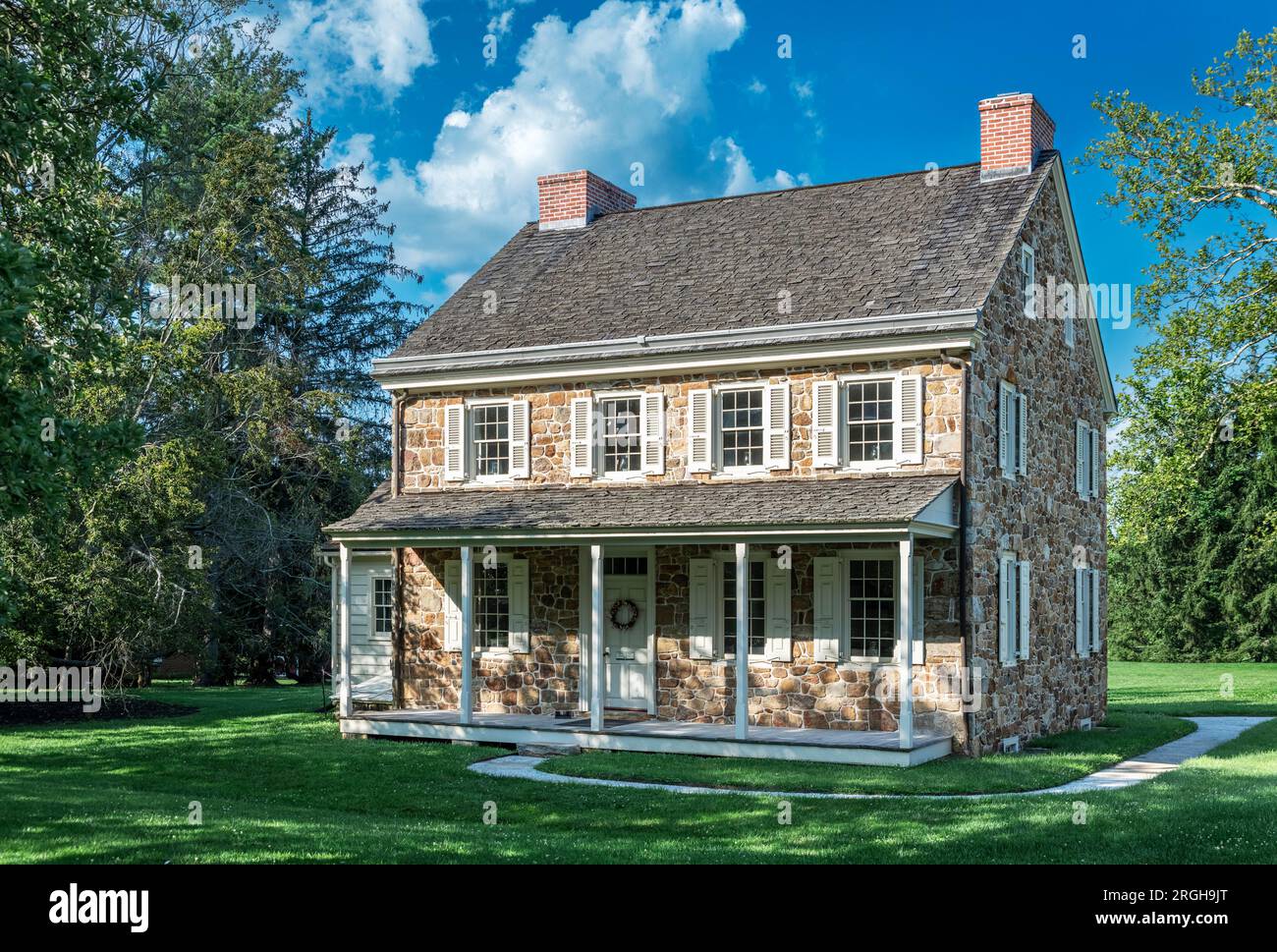 William Garrett House im historischen Sugertown Village Stockfoto