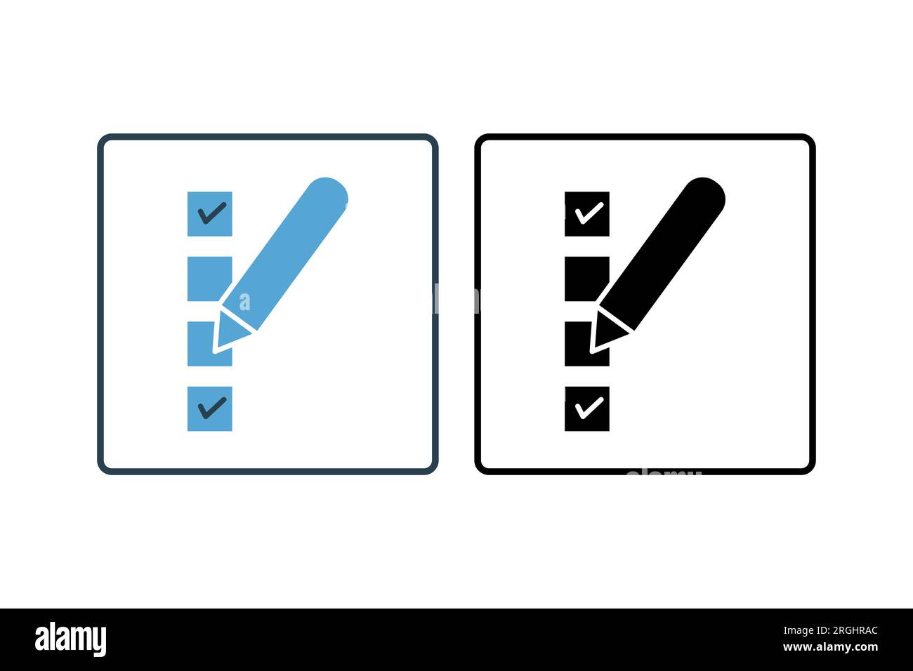 Abstimmungssymbol. Symbol für Umfrage. Solider Symbolstil. Einfache Vektorkonstruktion editierbar Stock Vektor