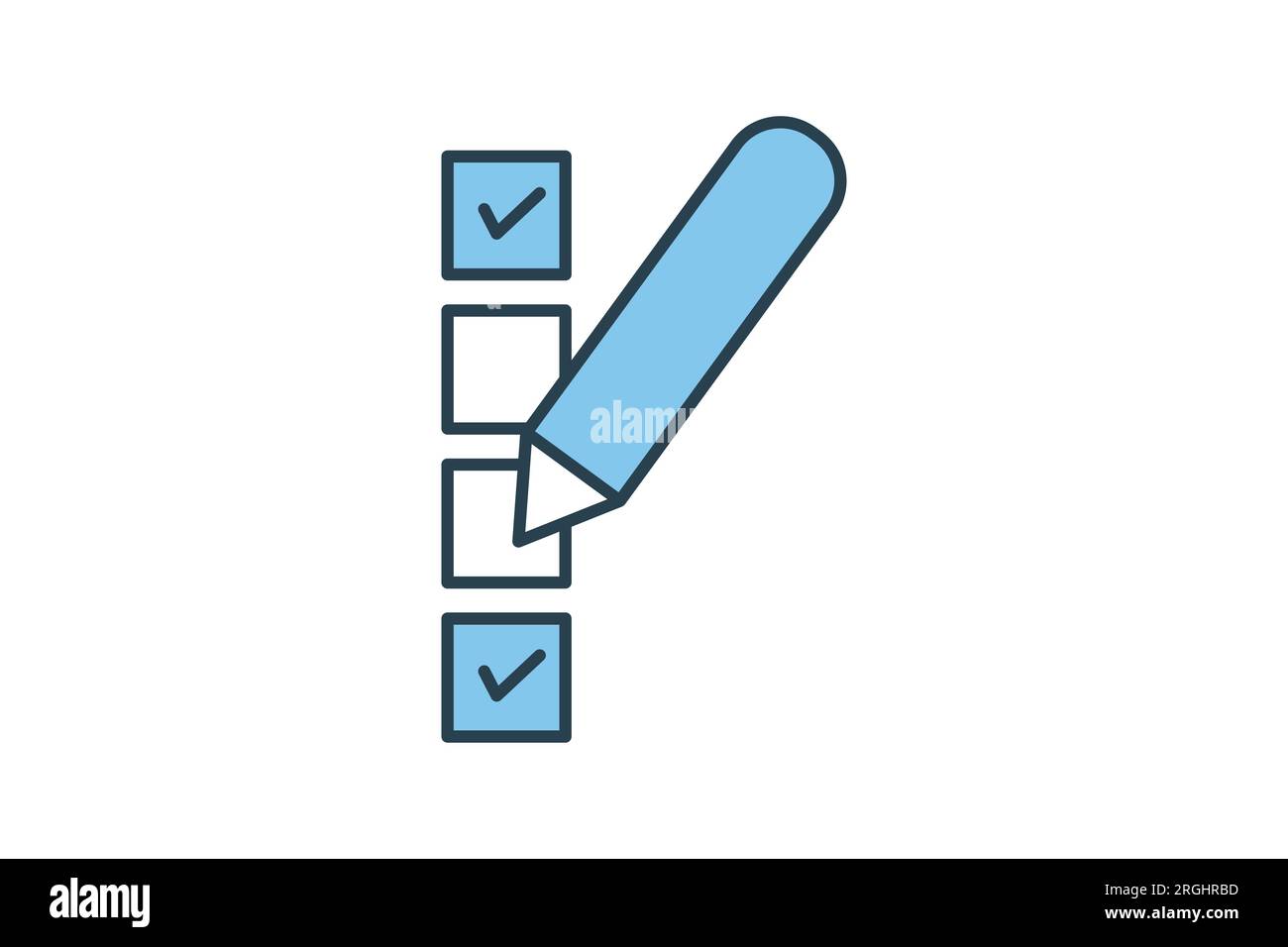 Abstimmungssymbol. Symbol für Umfrage. Flacher Symbolstil. Einfache Vektorkonstruktion editierbar Stock Vektor