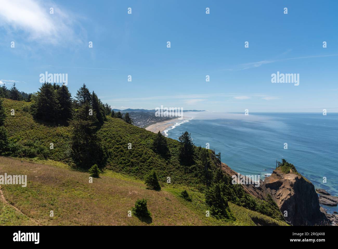 Wunderschöne Aussicht auf den Pazifik und die Küste von Oregon, Lincoln City Stockfoto